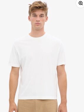 NEW Mens Colorful Standard Oversized Organic White Crew Neck Short Sleeve Shirt